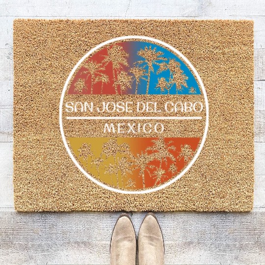 San Jose Del Cabo Mexico Stylish Vacation Coir Doormats