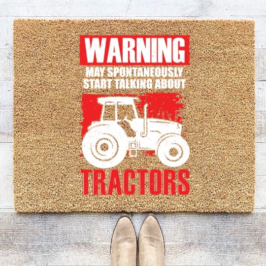 Funny Farming Tractor Farm Owner Farmer Coir Doormats