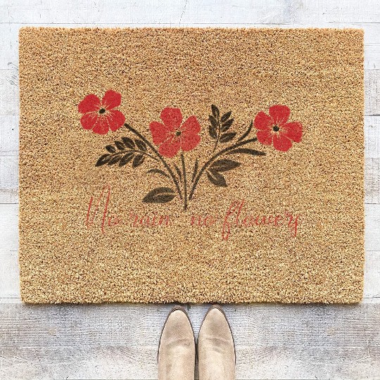 No rain no flowers, wildflowers cutting file for Coir Doormats