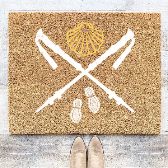 Camino De Santiago Way Of St. James Pilgrims Coir Doormats
