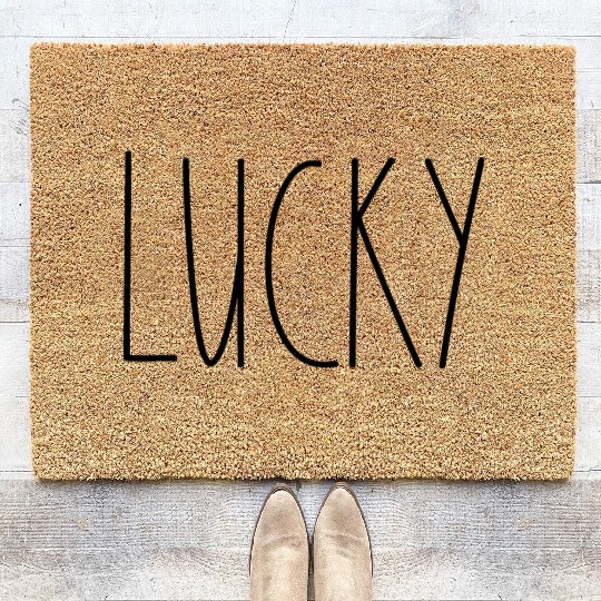 Lucky Rae Dunn Inspired Minimalist Decor Coir Doormats