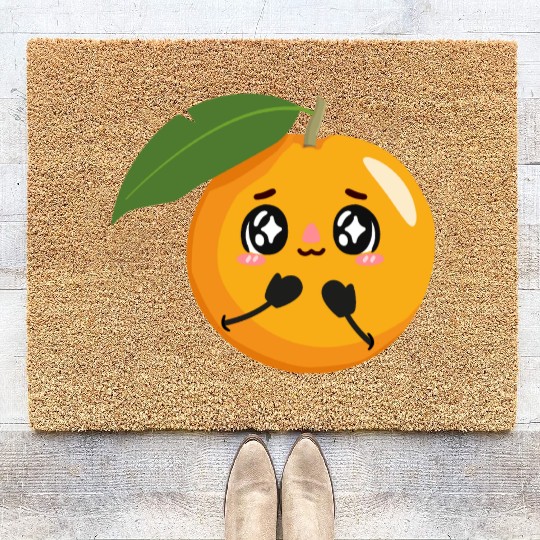 Cute Orange - Funny Fruits Design Coir Doormats