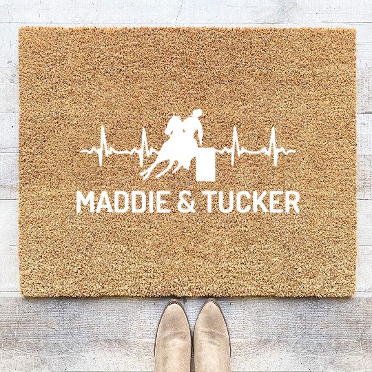 Barrel Racing Maddie And Tucker Coir Doormats