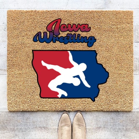 Iowa Wrestling Coir Doormats