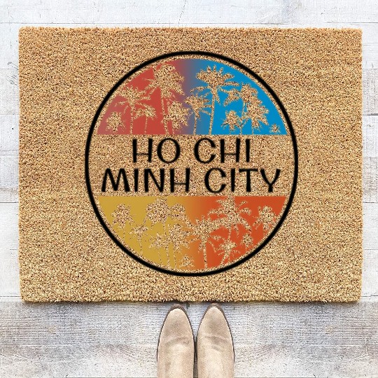 Ho Chi Minh City Vietnam Palm Tree Stylish Coir Doormats
