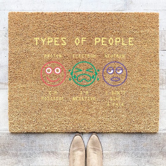 Science Jokes Physics Electron Neutron Positive Coir Doormats
