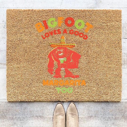 Cinco de Mayo Cryptozoology Bigfoot Fiesta Cryptid Coir Doormats