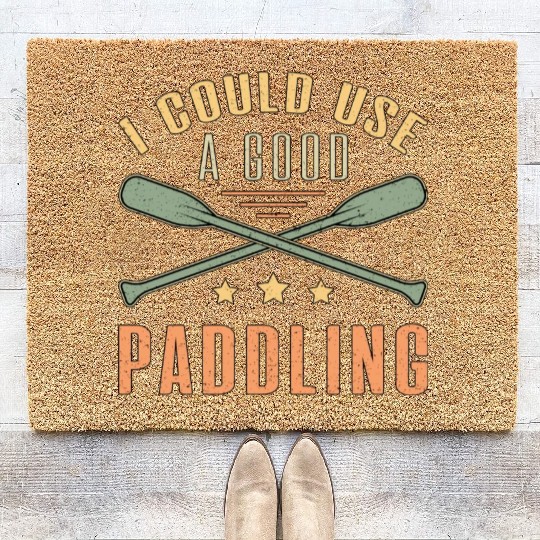 I Could A Good Paddling Canoe Boat Sailing Boating Coir Doormats