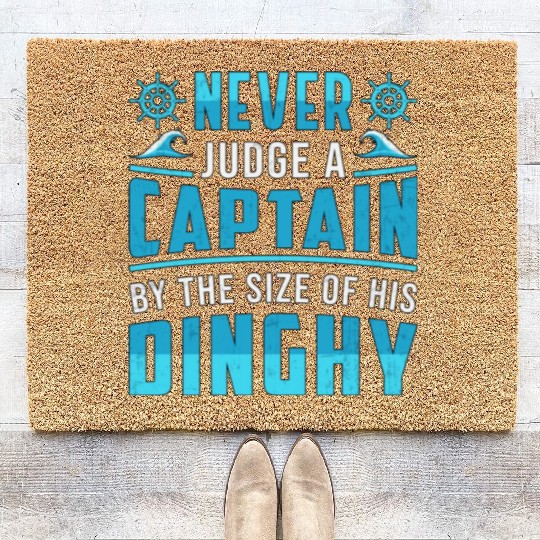 Never Judge A Captain Boat Sailing Boating Funny Coir Doormats