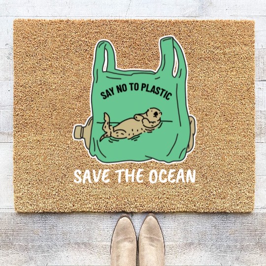 Save The Ocean Seal Save The Earth Environment Coir Doormats