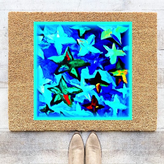 Blue Starry Night Sky Painting. Buy Now Coir Doormats