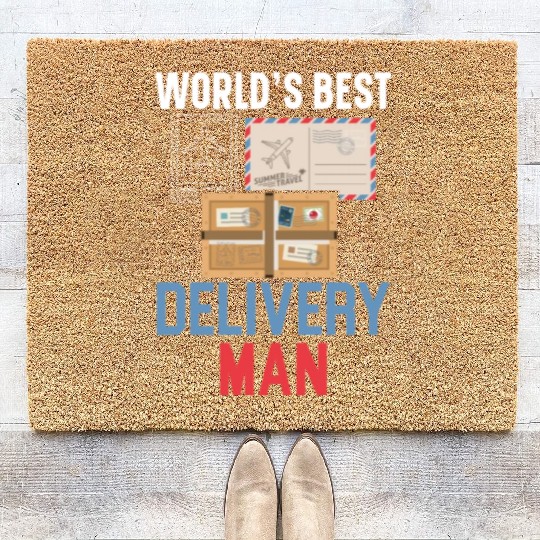 Postal Worker Mail Lady Delivery Mail Escort Coir Doormats