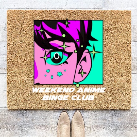 Weekend Anime Binge Club Kawaii Japanese Cute Japa Coir Doormats