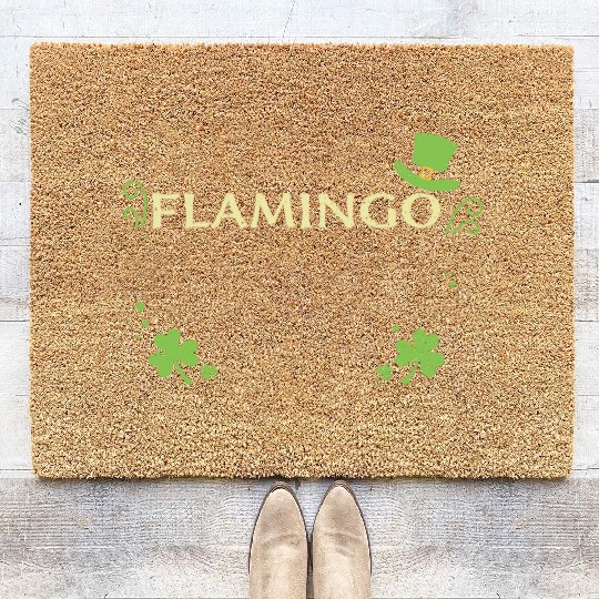 Flamingo - St. Patrick's Day Coir Doormats