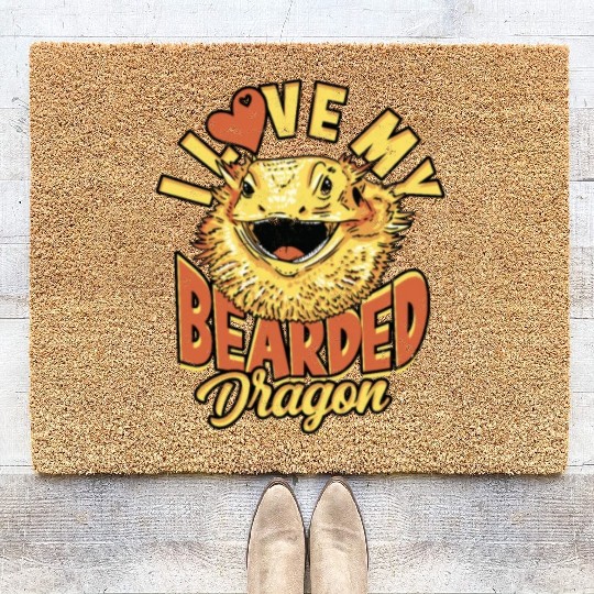 I Love My Bearded Dragon - Reptile Coir Doormats
