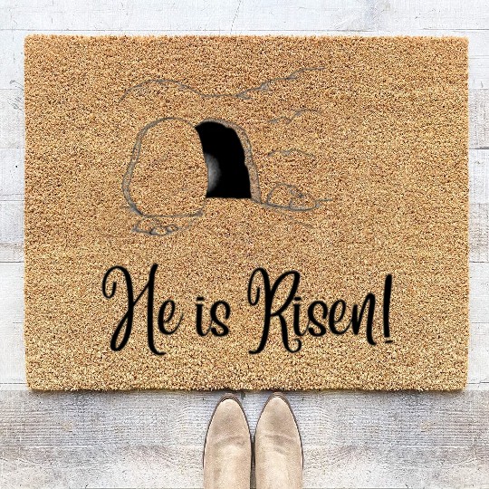 He is Risen Coir Doormats