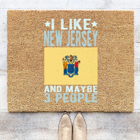 New Jersey Flag US State Coir Doormats