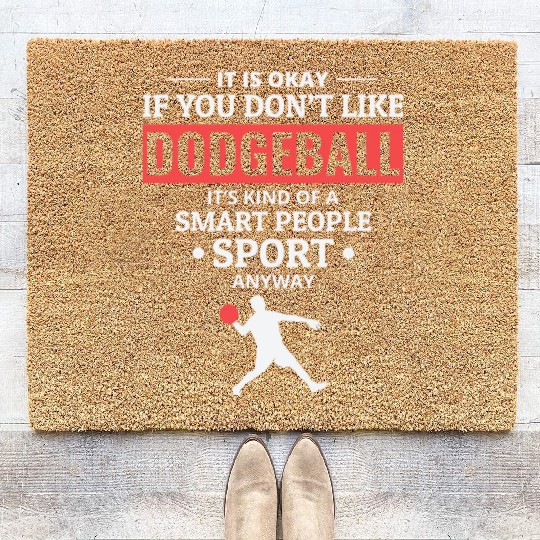 Dodgeball Player Coach Team Sports Funny Coir Doormats