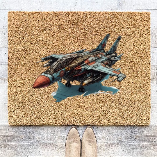 FIghter jet Coir Doormats