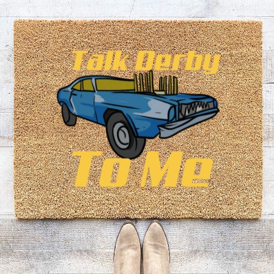 Demolition Derby Car Demo Derby Driver Coir Doormats