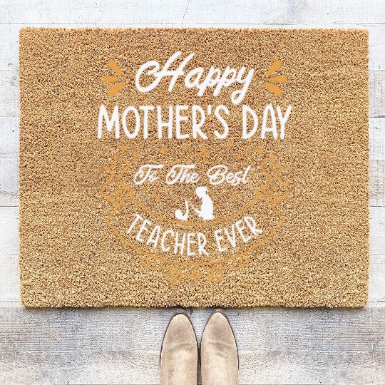 Mothers Day Teacher Grandma Teaching Mother Coir Doormats