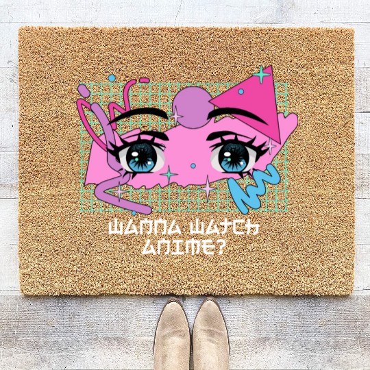 Wanna Watch Anime Kawaii Japanese Cute Japan Anime Coir Doormats