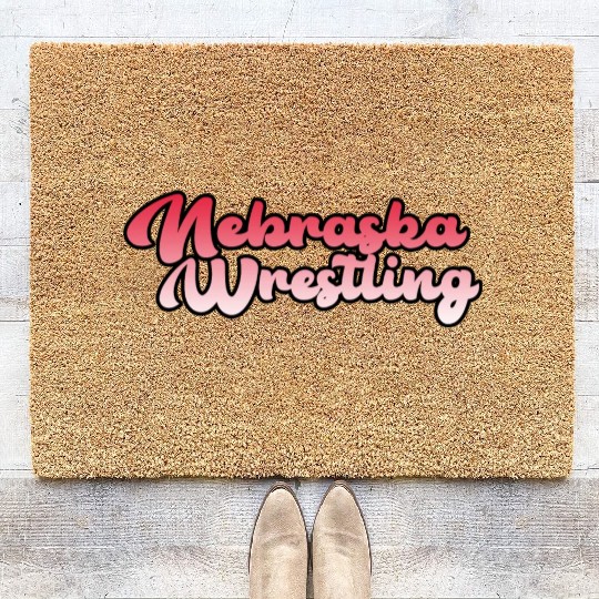 Nebraska Wrestling (State Colors) Coir Doormats