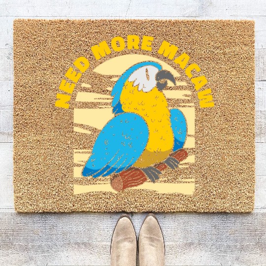Macaw Parrot Lover Nature Zoo Animal Pet Coir Doormats