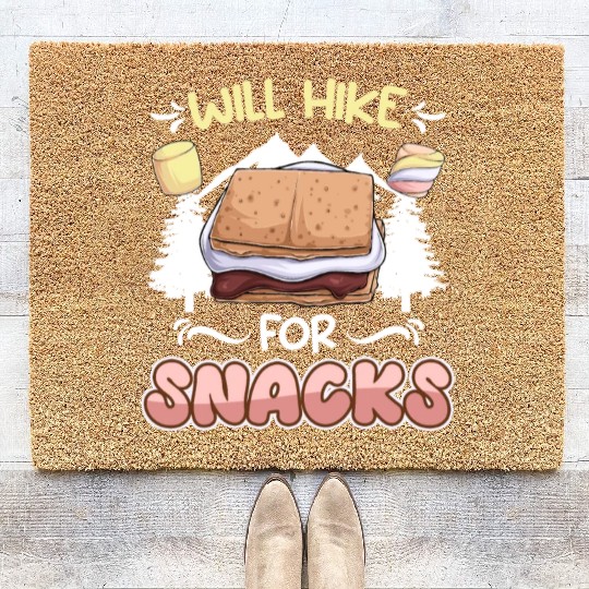 Wanderlust Climber funny Mountain Hiking Snack Coir Doormats