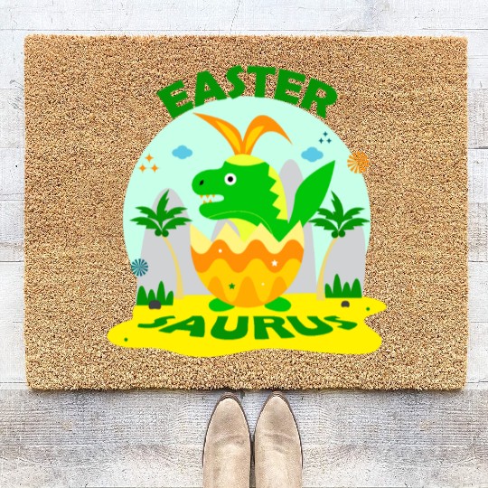 Easter Saurus Coir Doormats