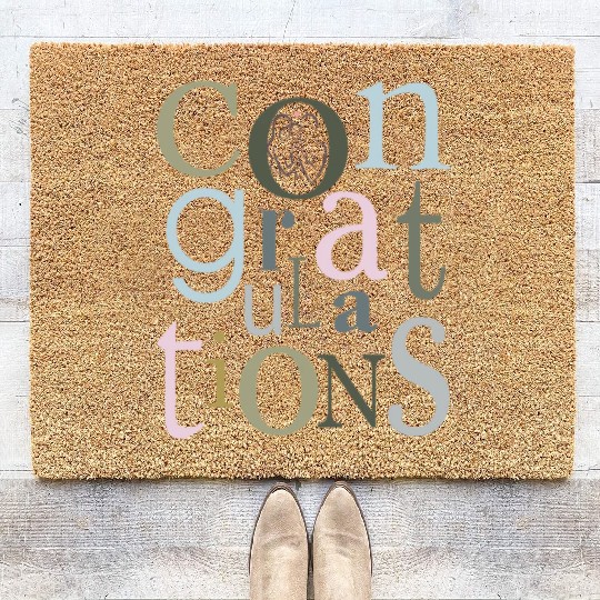 congratulations newborn baby Coir Doormats