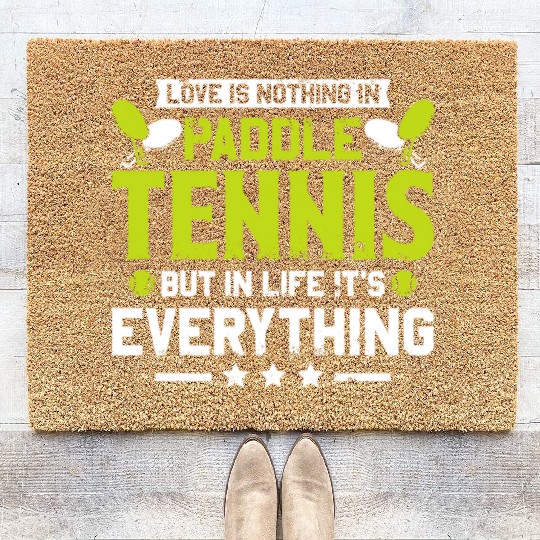 Love is Nothing in Paddle Tennis Coir Doormats