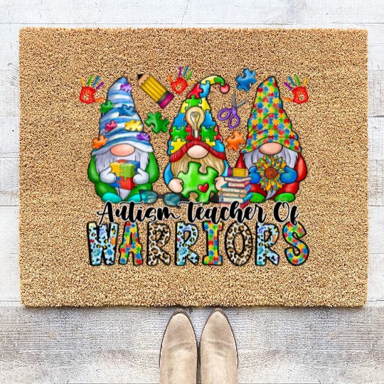 Autism Teacher Of Warriors Coir Doormats