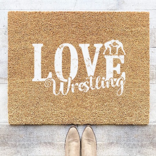 Love Wrestling Show-Fight Play Coir Doormats