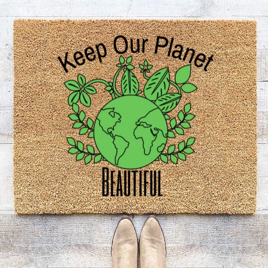 Save The Earth Its The Only Planet With Cat Coir Doormats