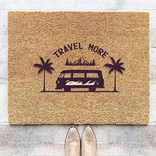 Travel More Vacation Explore Wanderlust Holidays 2 Coir Doormats