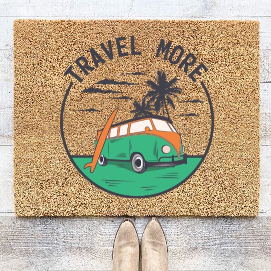 Travel More Vacation Explore Wanderlust Holidays 4 Coir Doormats