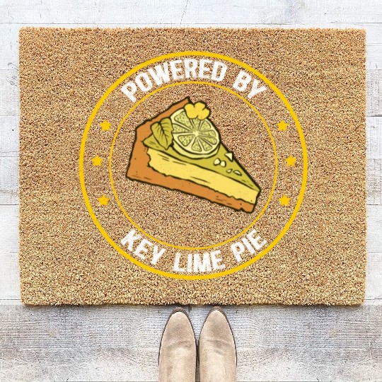 Powered By Key Lime Pie Pies Lover Coir Doormats
