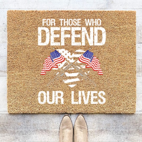 Soldier those who defend our lives military army Coir Doormats