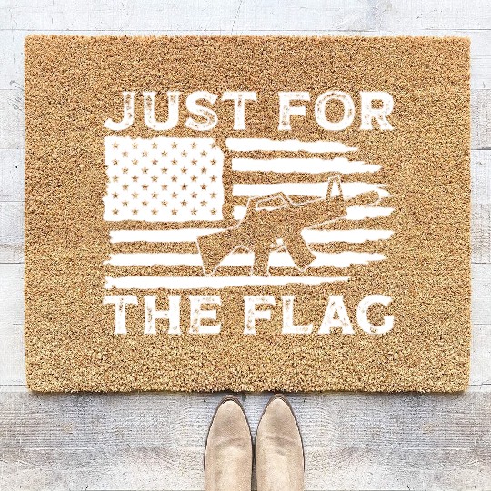 Soldier just for flag military army veteran Coir Doormats