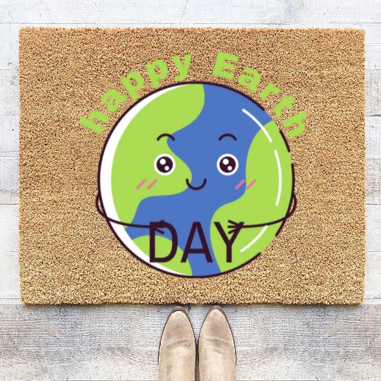 Happy Earth Day Coir Doormats