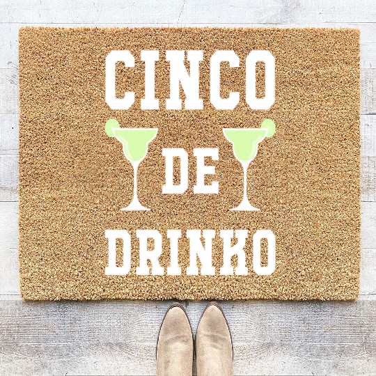 Cinco De Drinko Lime Cinco De Mayo May Fifth Coir Doormats