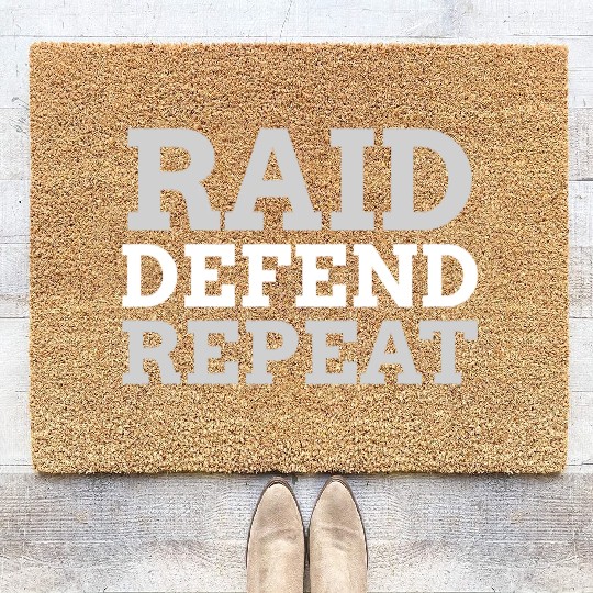 Raid Defend Repeat | Kabaddi Sport Coir Doormats