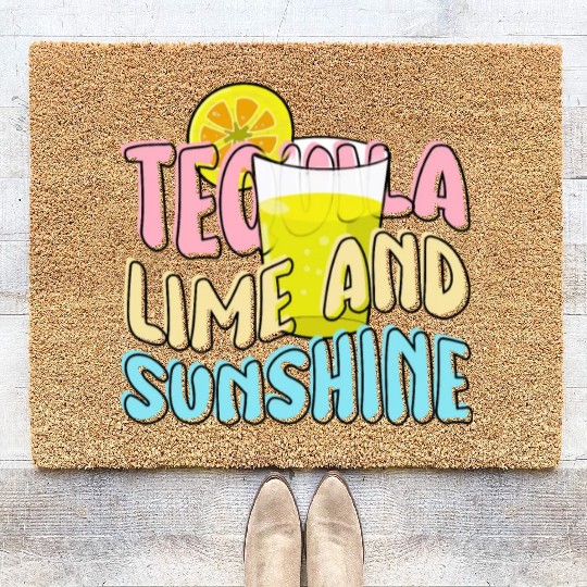 Tequila Lime and Sunshine, summer is coming Coir Doormats