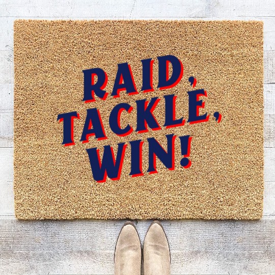 Raid, Tackle, Win! | Kabaddi Sport Coir Doormats