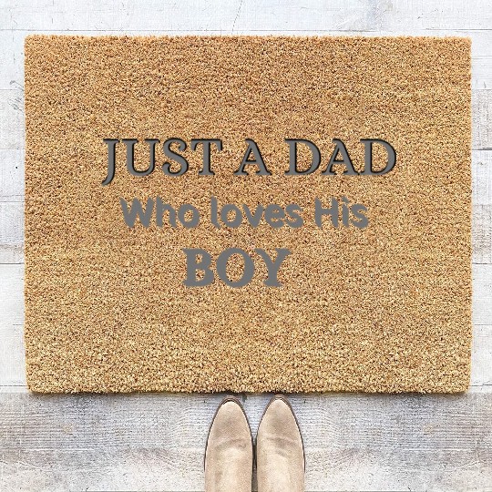 This Dad Loves His Triplet Coir Doormats