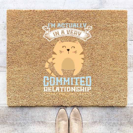 Cat Lover Cat Lady Cats Meow Mackerel Paw Coir Doormats