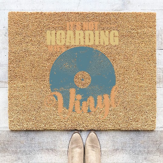 It's not Hoarding if it's Vinyl Record Coir Doormats