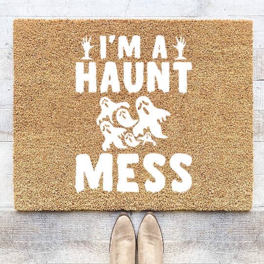 Halloween Paranormal Ghost Hunters Horror Fans Coir Doormats