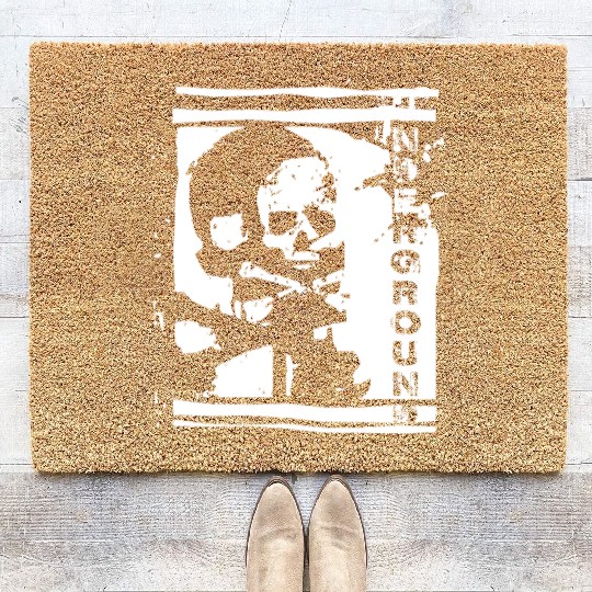 UNDERGROUND skull PUNK design Coir Doormats